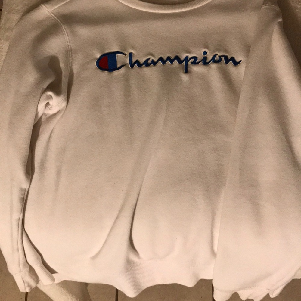 White champion crew neck